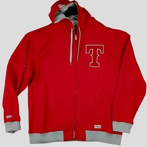 Stitches Texas Rangers Full Zip Hoodie Mens XL Red MLB Baseball Sweatshirt